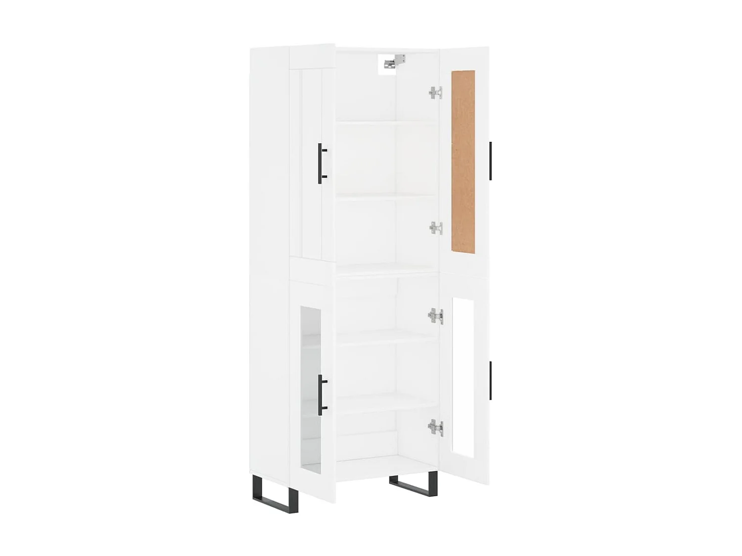 Buffet haut Blanc 69,5x34x180 cm Bois d'ingénierie QWE29228