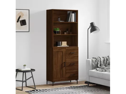 Kauf Unique Highboard,Kommode Braun Eichen-Optik 69,5x34x180 cm Holzwerkstoff -gkd924972