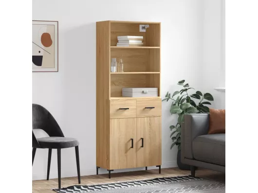 Kauf Unique Highboard,Kommode Sonoma-Eiche 69,5x34x180 cm Holzwerkstoff -gkd503802