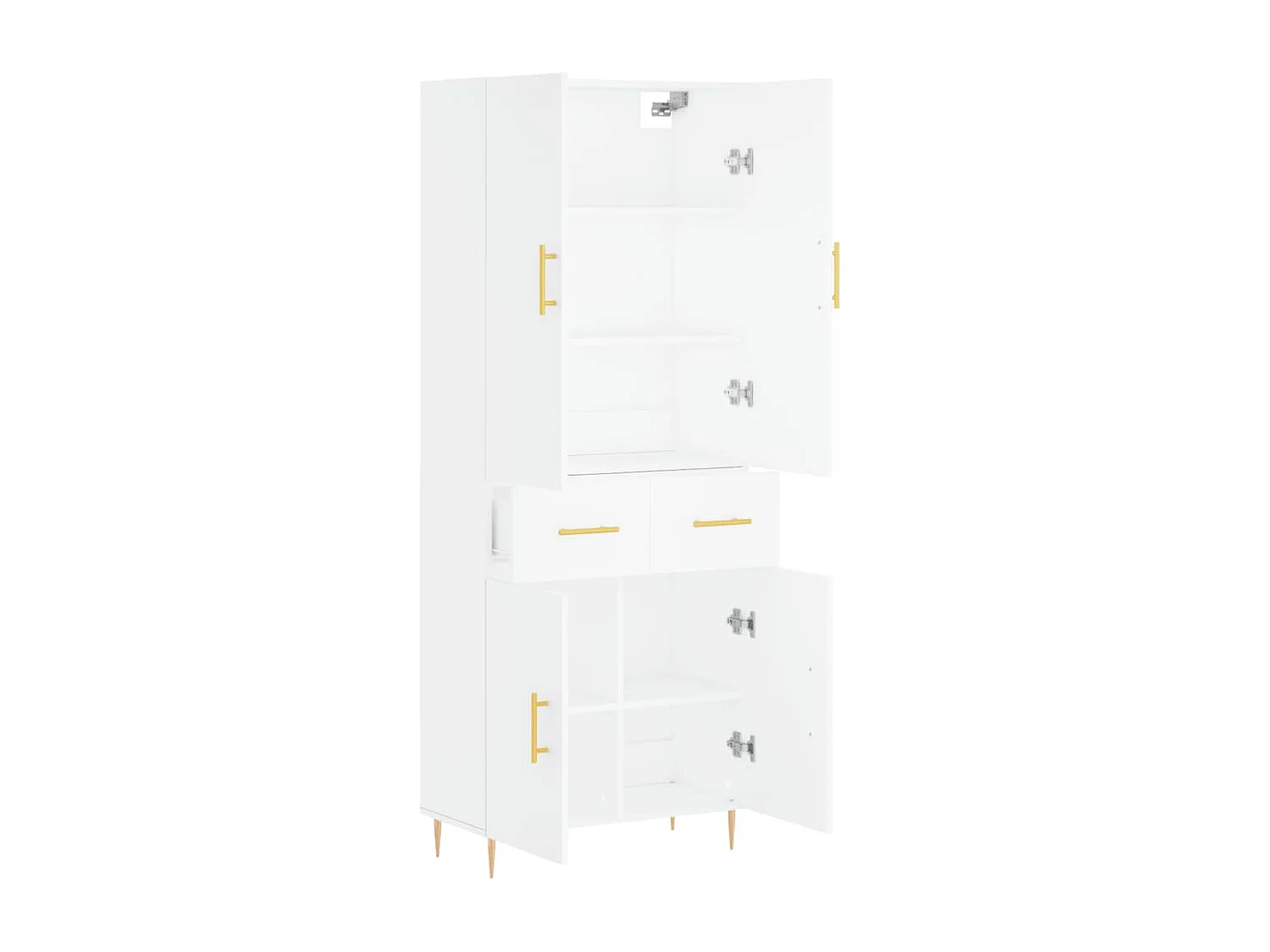 Aparador alto 69,5x34x180 cm derivados de madeira branco PT732512