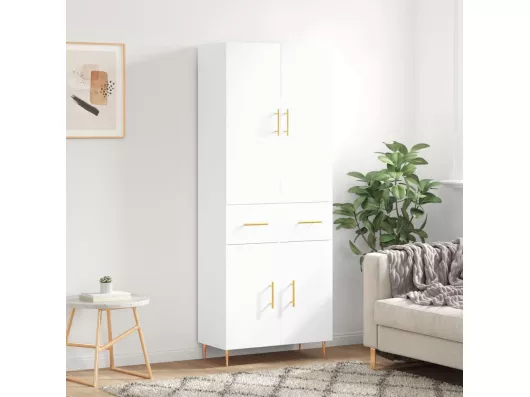 Kauf Unique Highboard,Kommode Weiß 69,5x34x180 cm Holzwerkstoff -gkd15782