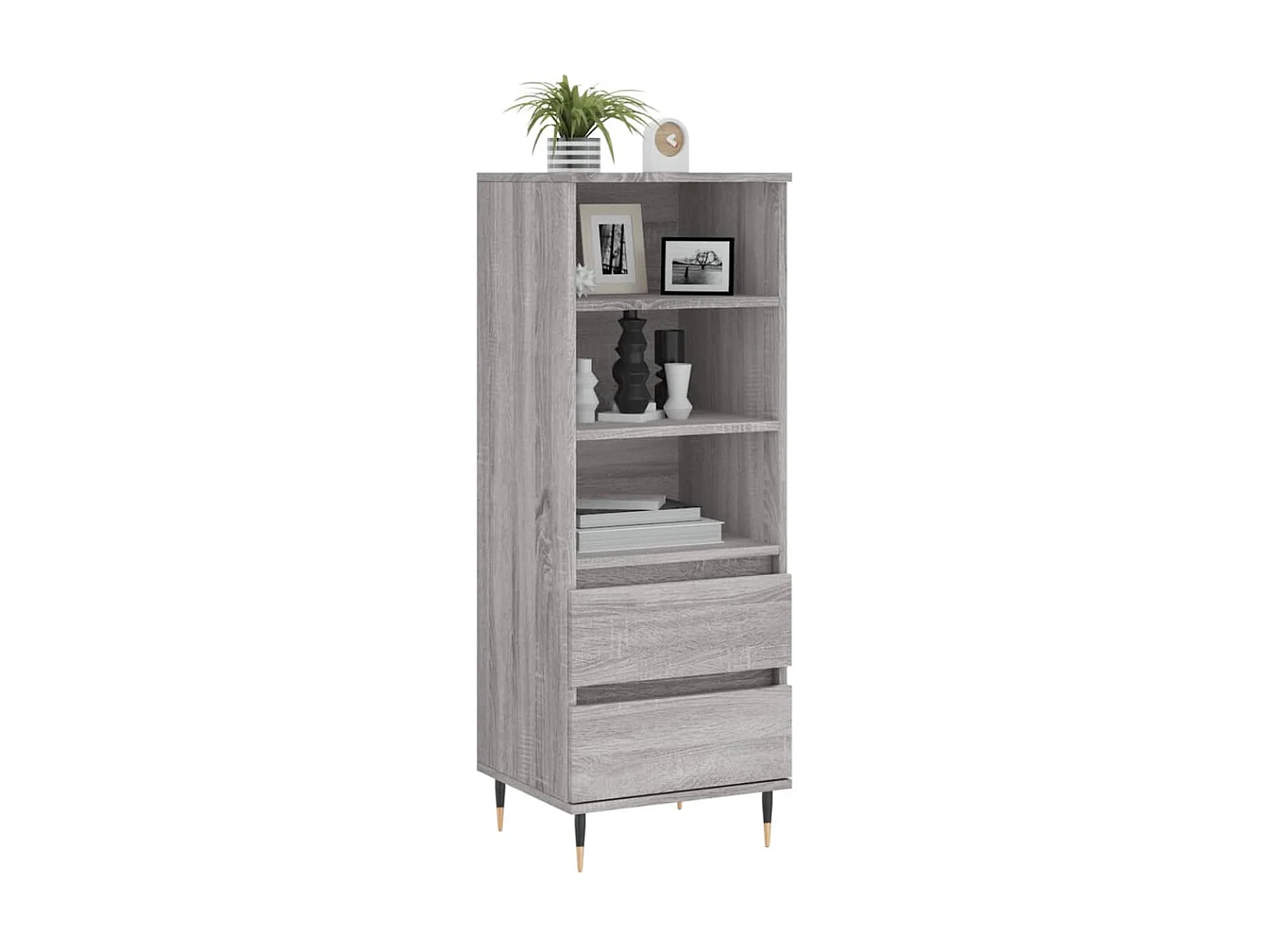 Buffet haut Sonoma gris 40x36x110 cm Bois d'ingénierie LSF2091