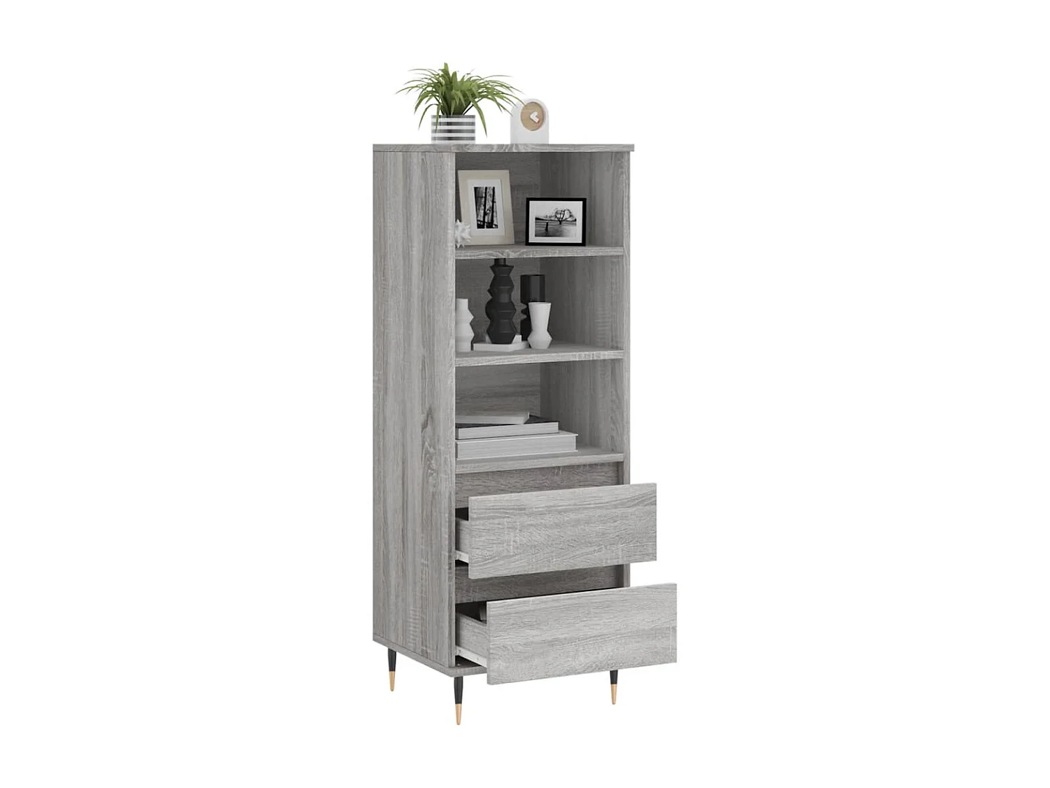 Buffet haut Sonoma gris 40x36x110 cm Bois d'ingénierie LSF2091