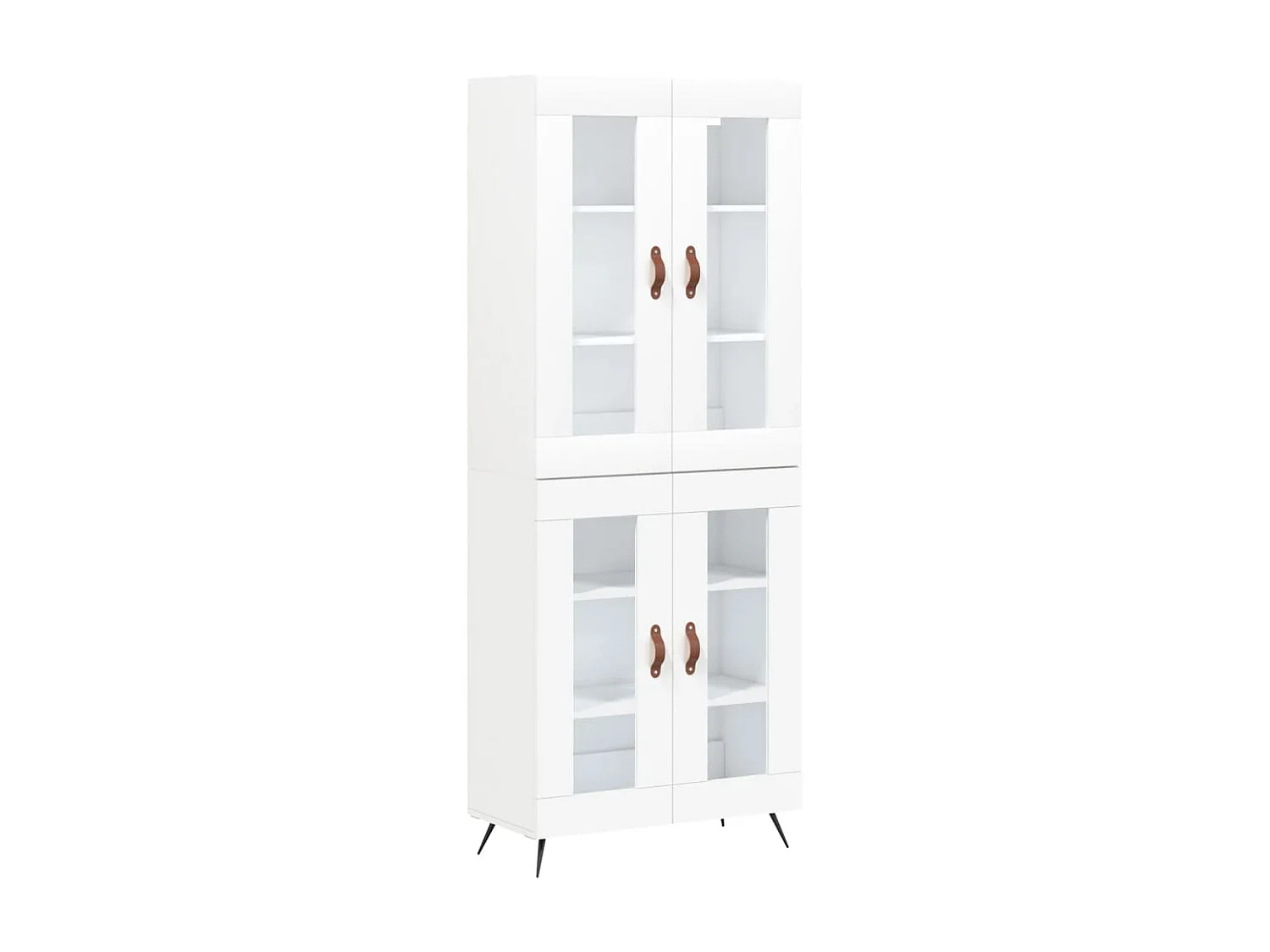 Buffet haut Blanc 69,5x34x180 cm Bois d'ingénierie QWE53277