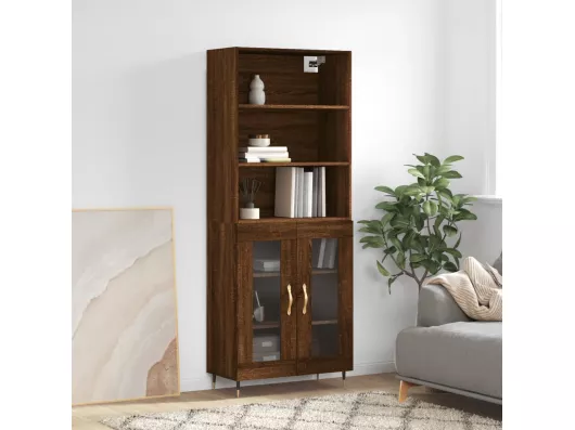 Kauf Unique Highboard,Kommode Braun Eichen-Optik 69,5x34x180 cm Holzwerkstoff -gkd332837