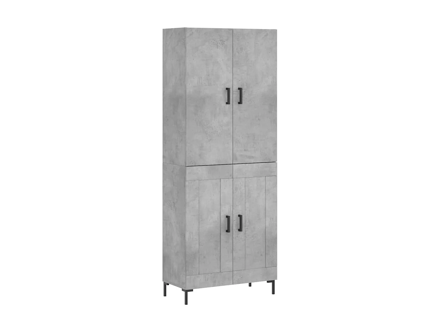 Highboard,Kommode Betongrau 69,5x34x180 cm Holzwerkstoff -gkd75146