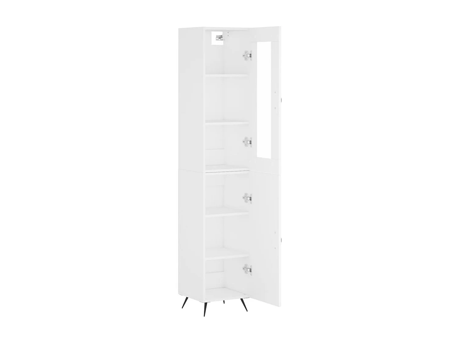 Highboard,Kommode Weiß 34,5x34x180 cm Holzwerkstoff -gkd850064