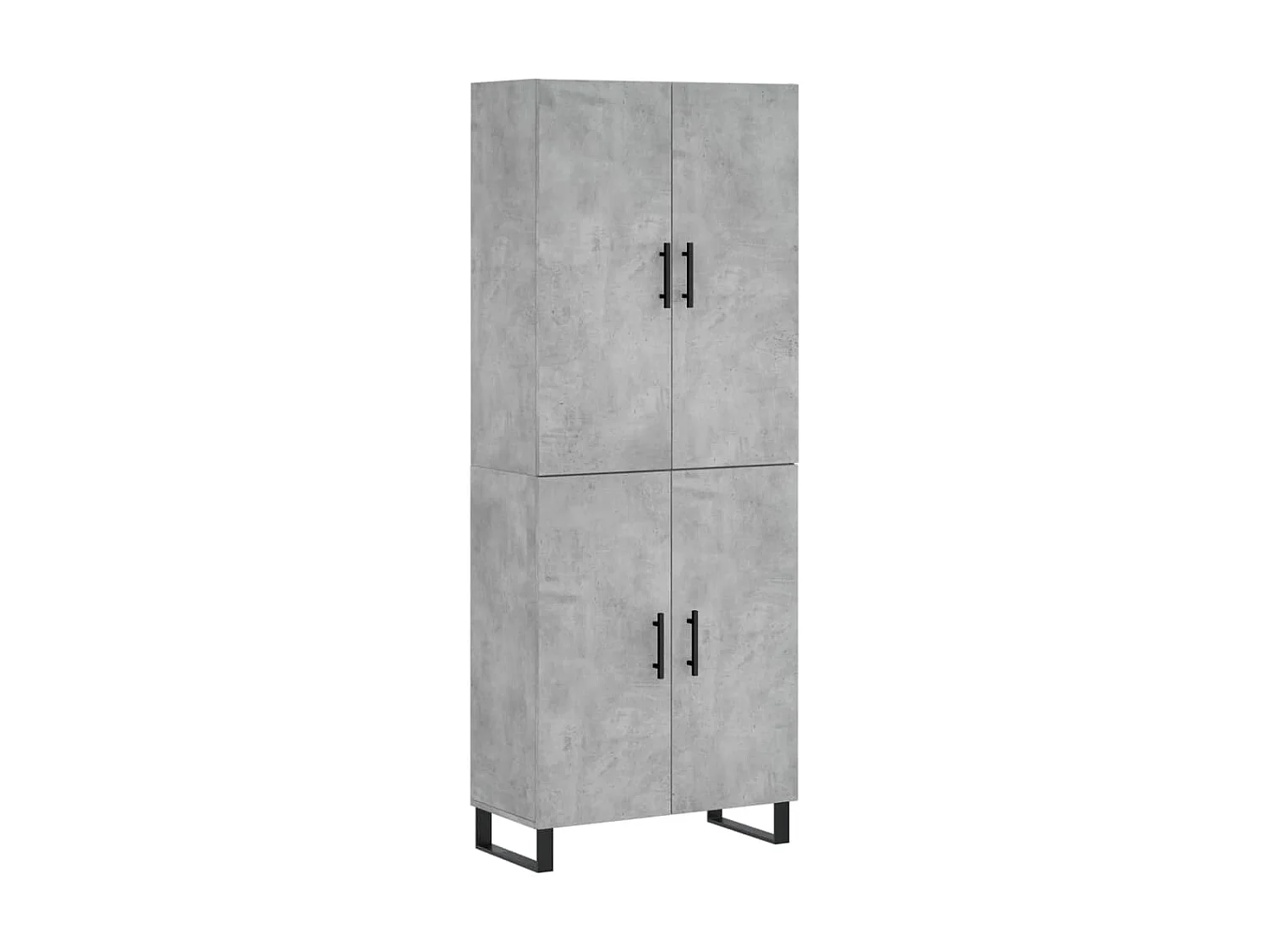 Highboard,Kommode Betongrau 69,5x34x180 cm Holzwerkstoff -gkd361569