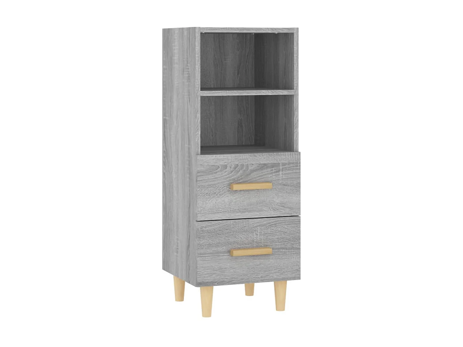 Dressoir 34,5x34x90 cm bewerkt hout grijs sonoma eikenkleurig NL730609