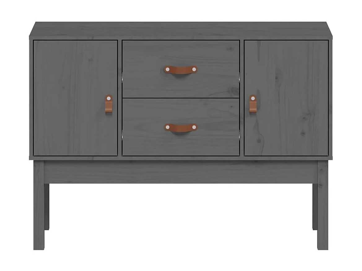 Buffet Gris 110x40x78 cm Bois massif de pin EGER63087