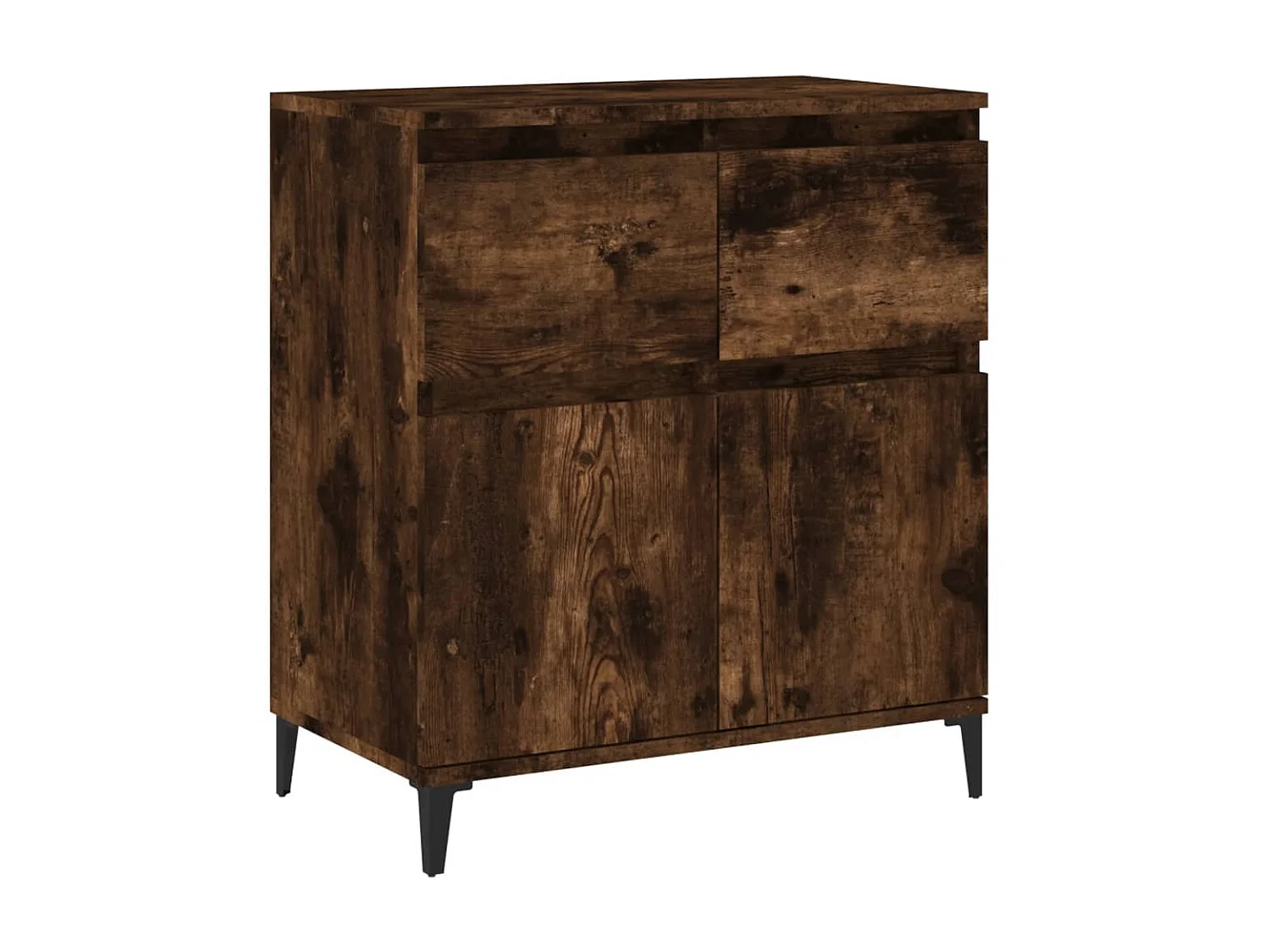 Dressoir 60x35x70 cm bewerkt hout gerookt eikenkleurig NL40360