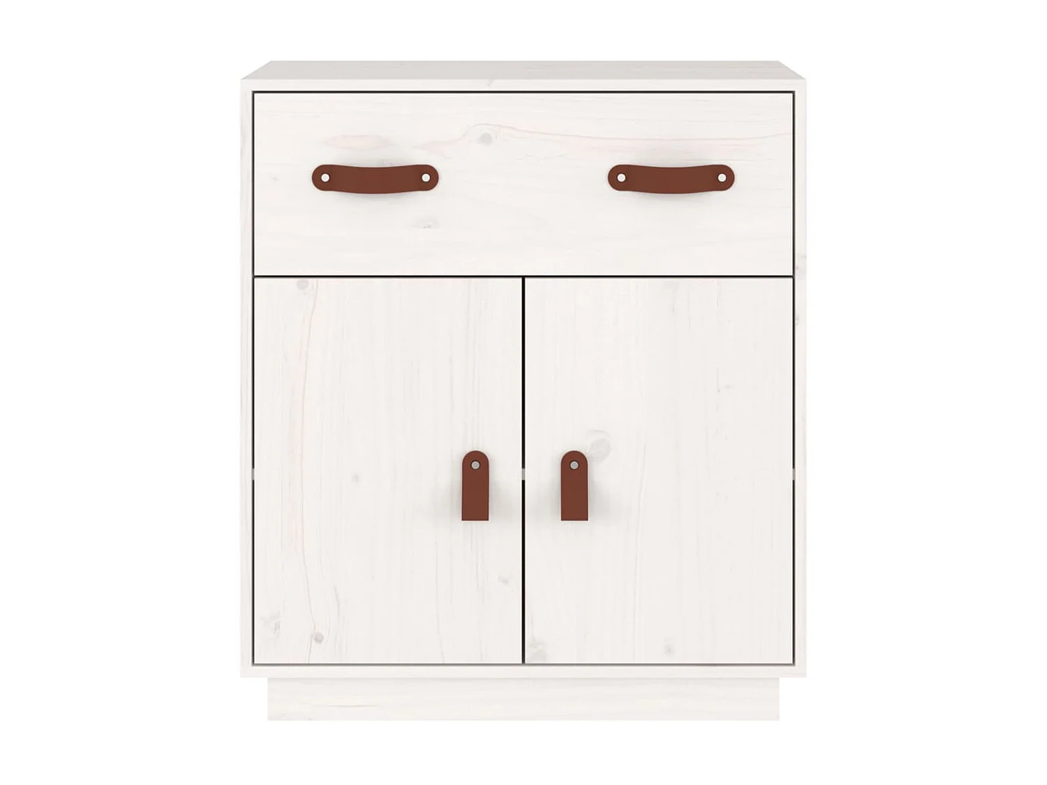 Dressoir 65,5x40x75 cm massief grenenhout wit NL111928