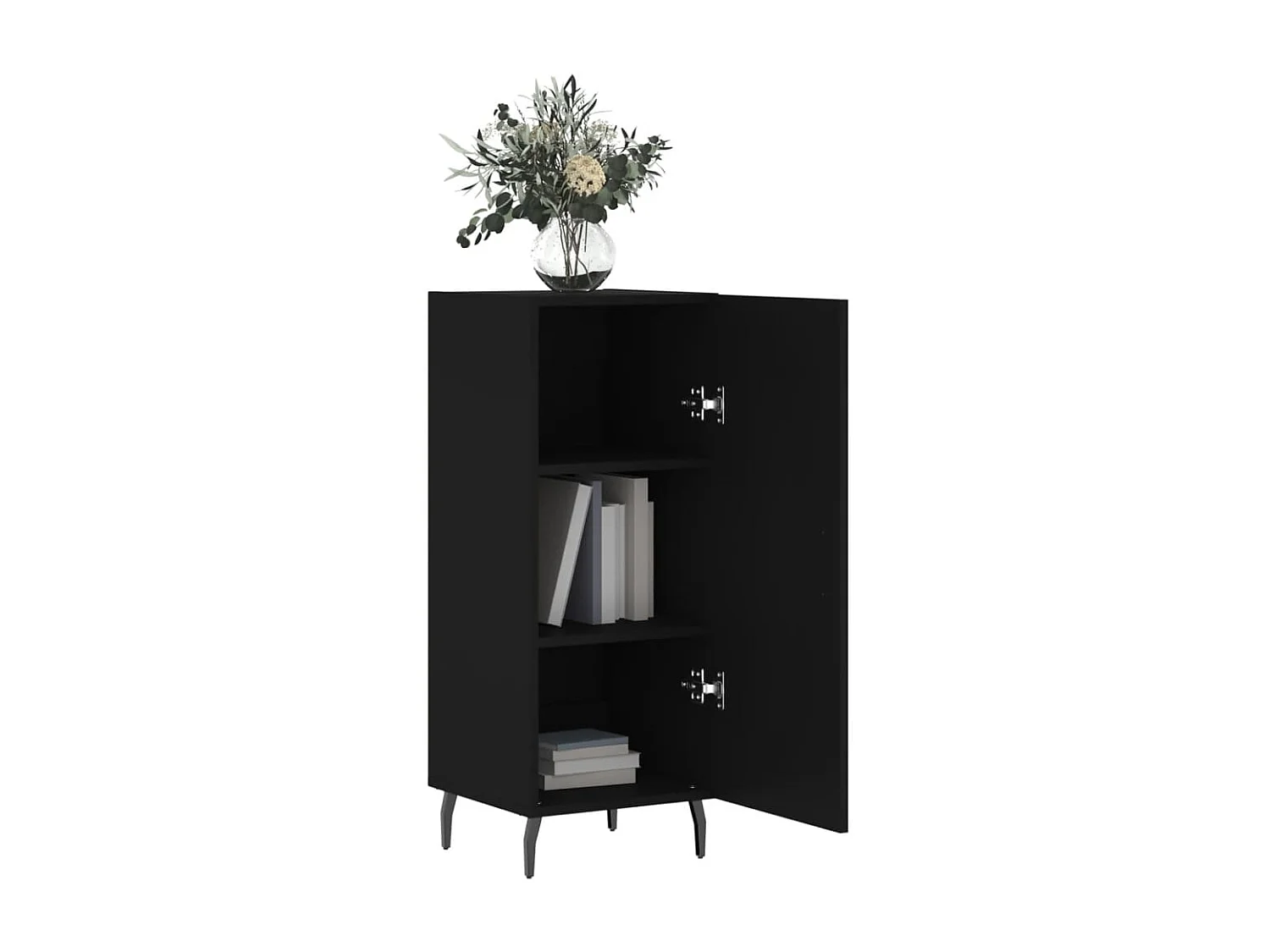 Buffet Noir 34,5x34x90 cm Bois d'ingénierie QWE39077