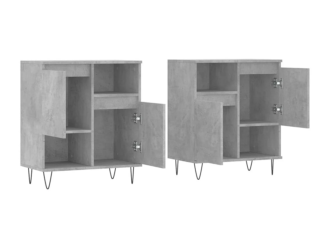 Aparadores 2 pcs derivados de madeira cinzento cimento PT852515