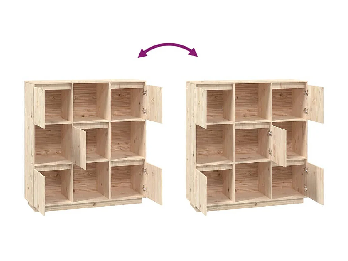 Hoge kast 110,5x35x117 cm massief grenenhout NL361471