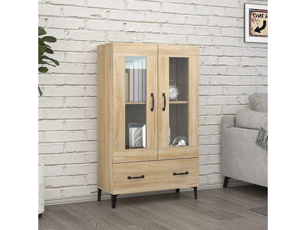 Buffet haut Chêne sonoma 70x31x115 cm Bois d'ingénierie EGER53994