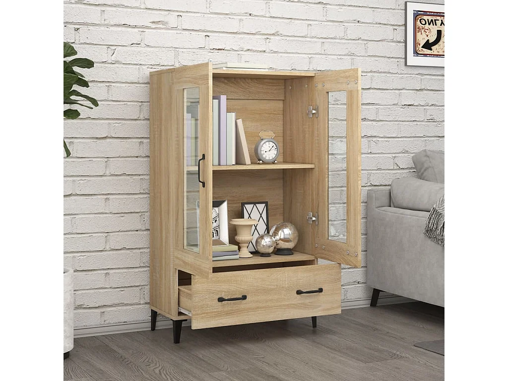 Buffet haut Chêne sonoma 70x31x115 cm Bois d'ingénierie EGER53994