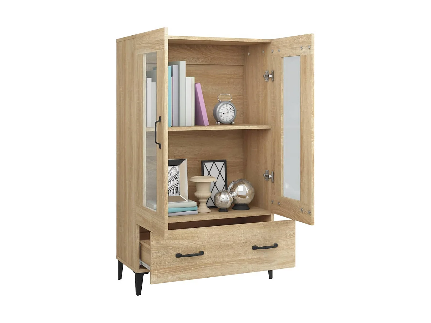 Buffet haut Chêne sonoma 70x31x115 cm Bois d'ingénierie EGER53994
