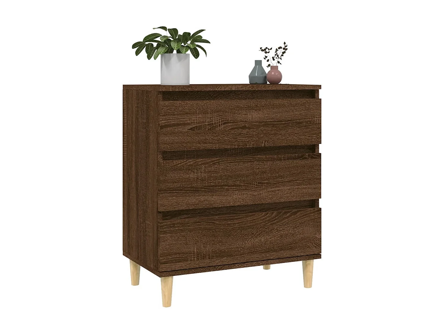 Buffet Chêne marron 60x35x70 cm Bois d'ingénierie QWE41513