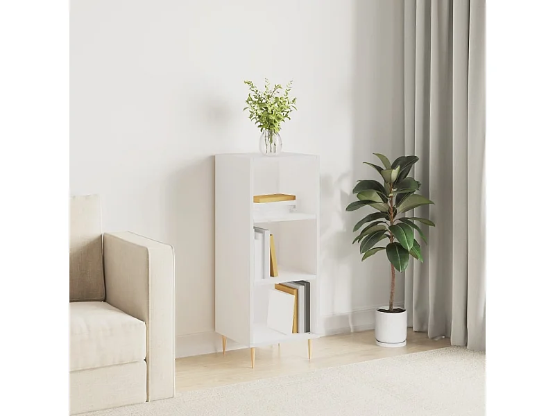 Buffet blanc 34,5x32,5x90 cm bois d'ingénierie QWE34211