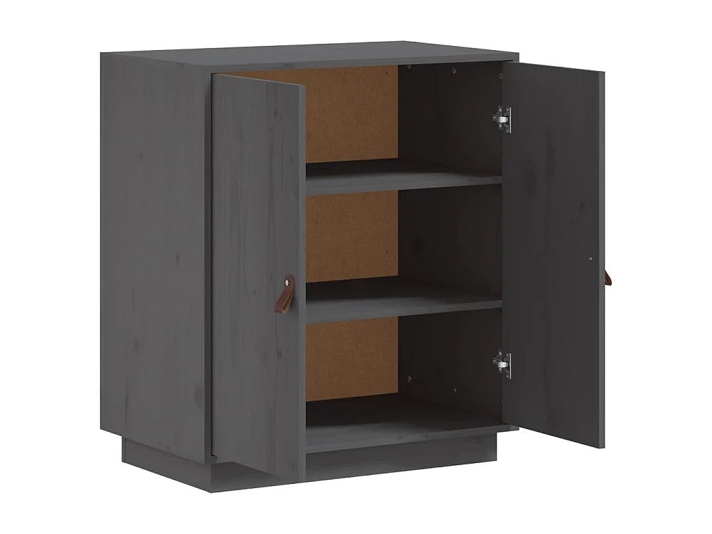 Buffet Gris 65,5x40x75 cm Bois massif de pin EGER95730