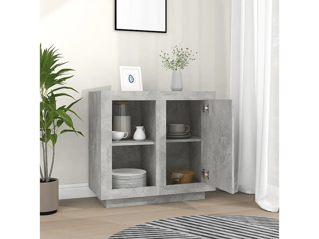 Aparador 80x40x75 cm cinza cimento PT421959