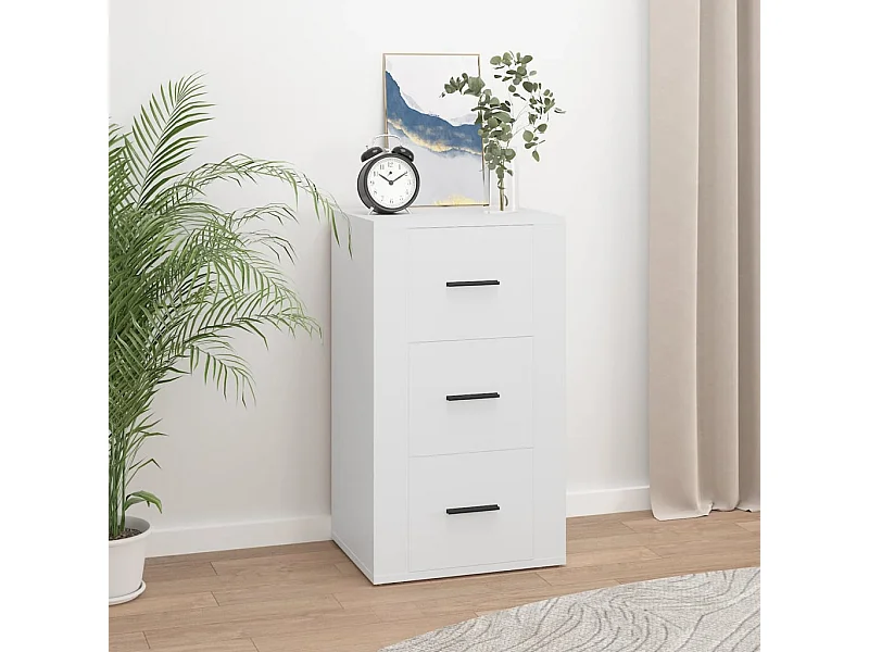 Buffet Blanc 40x33x70 cm Bois d'ingénierie EGER26013