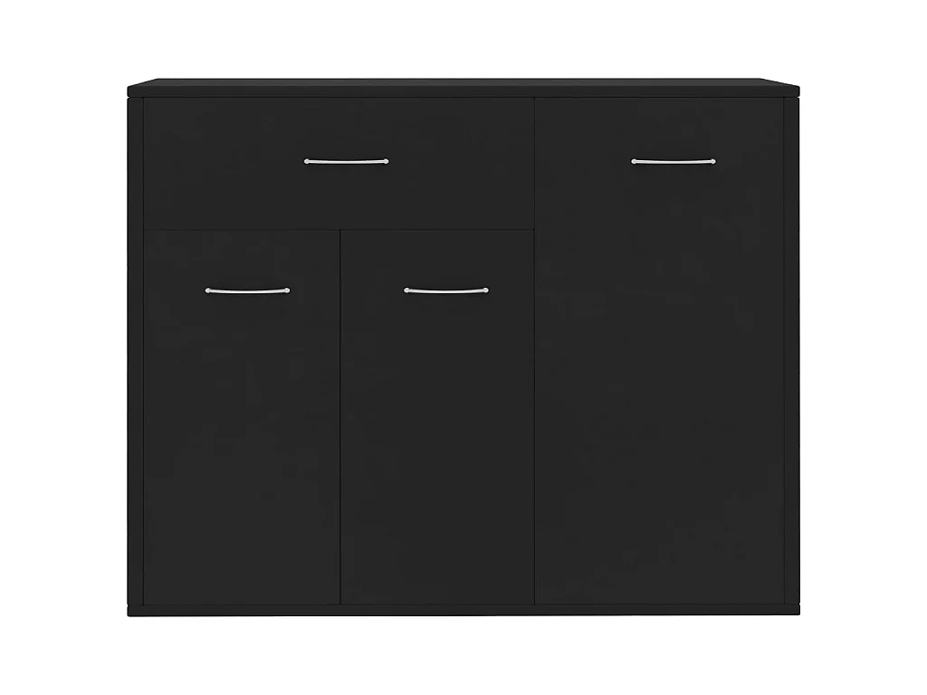 Buffet Noir 88x30x70 cm Aggloméré EGER17870