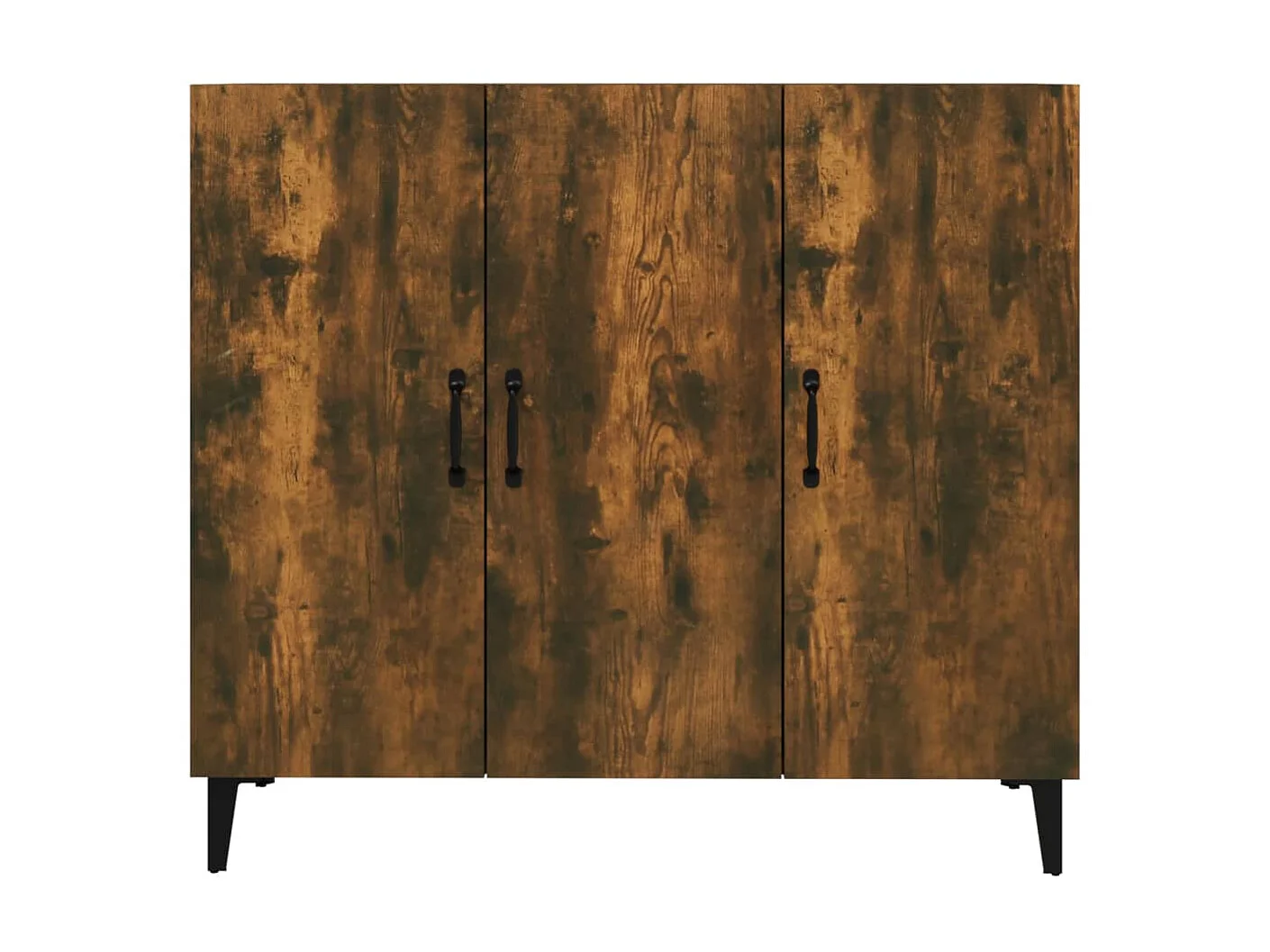 Aparador de madera de ingeniería roble ahumado 90x34x80 cm ES43398