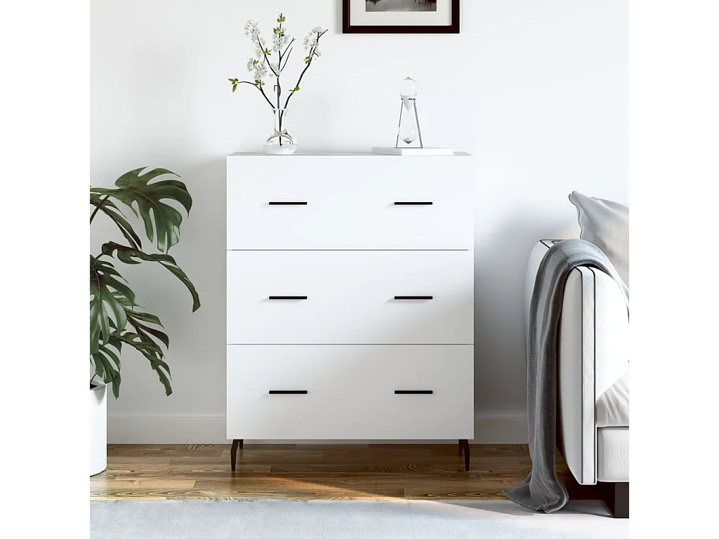 Aparador 69,5x34x90 cm madeira processada branco PT915746