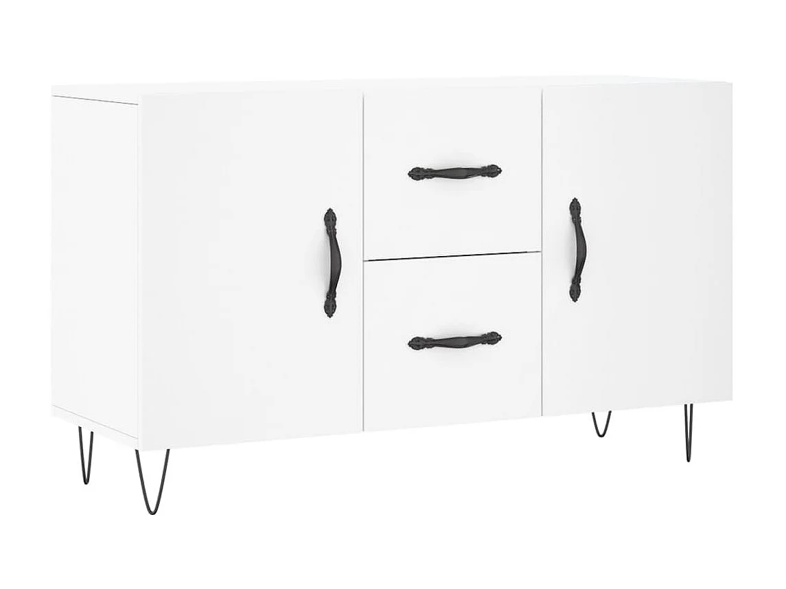 Buffet blanc 100x36x60 cm bois d'ingénierie QWE10702