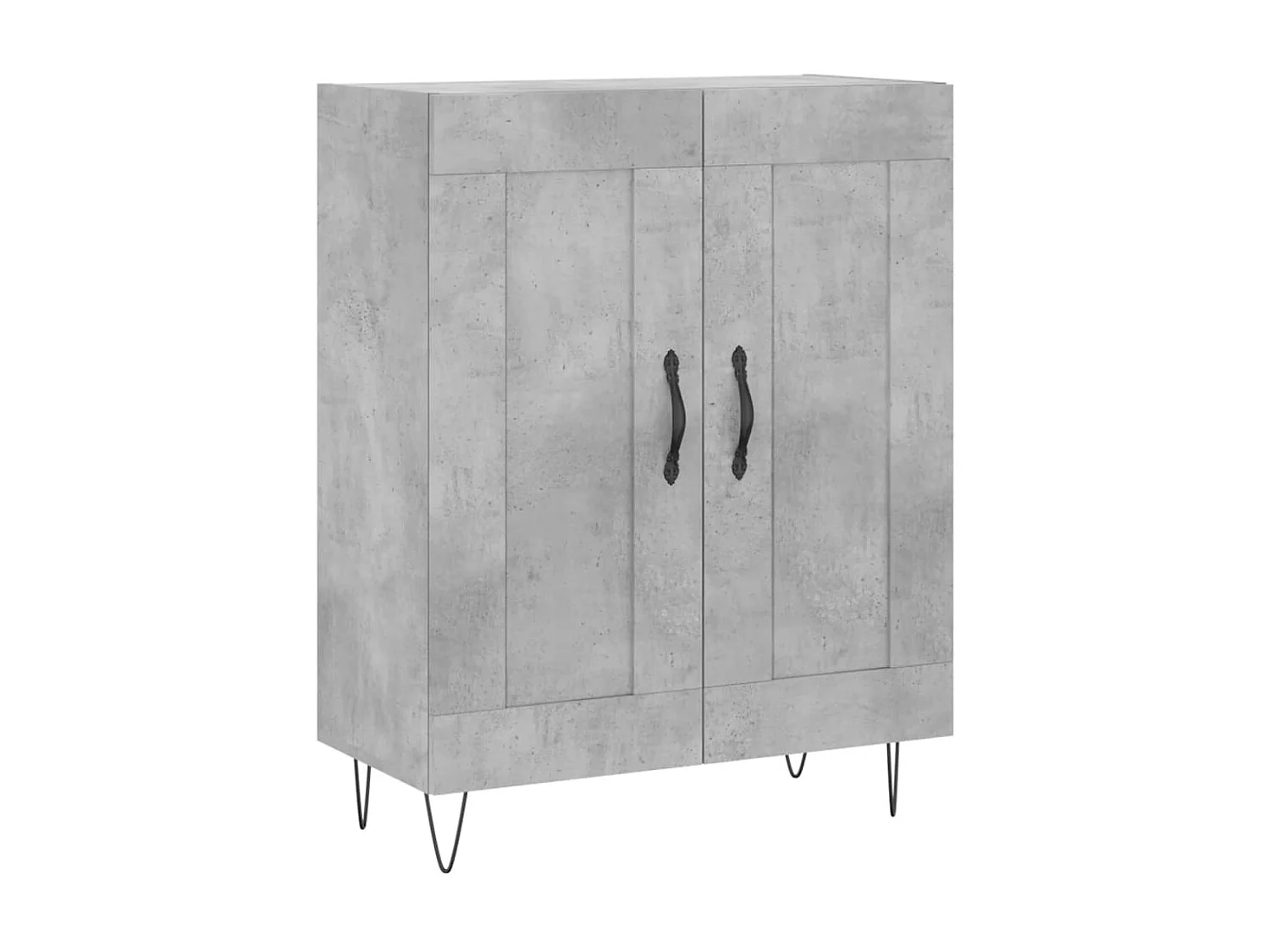 Aparador de madera de ingeniería gris hormigón 69,5x34x90 cm ES69173