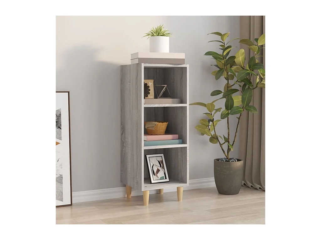 Buffet Sonoma gris 34,5x32,5x90 cm Bois d'ingénierie EGER68915