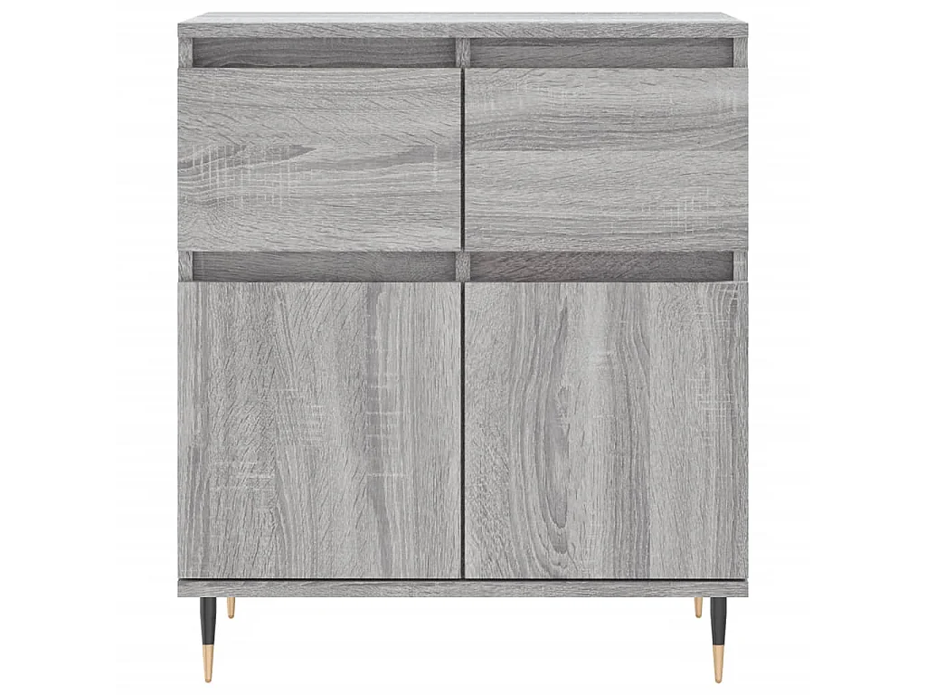 Aparador de madera contrachapada gris Sonoma 60x35x70 cm ES74220