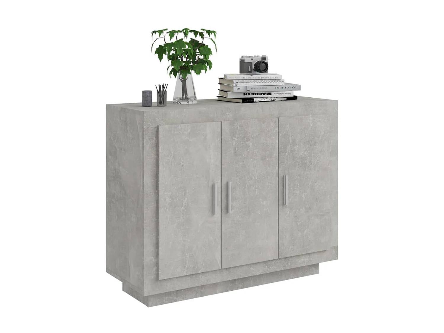 Buffet Gris béton 92x35x75 cm Bois d'ingénierie EGER10537