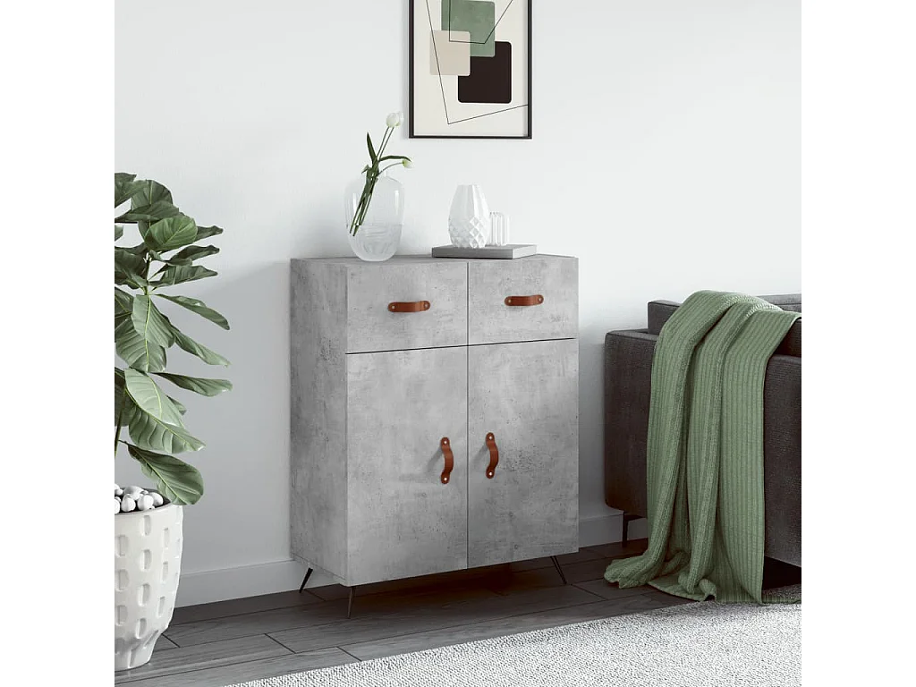 Dressoir 69,5x34x90 cm bewerkt hout betongrijs NL340485