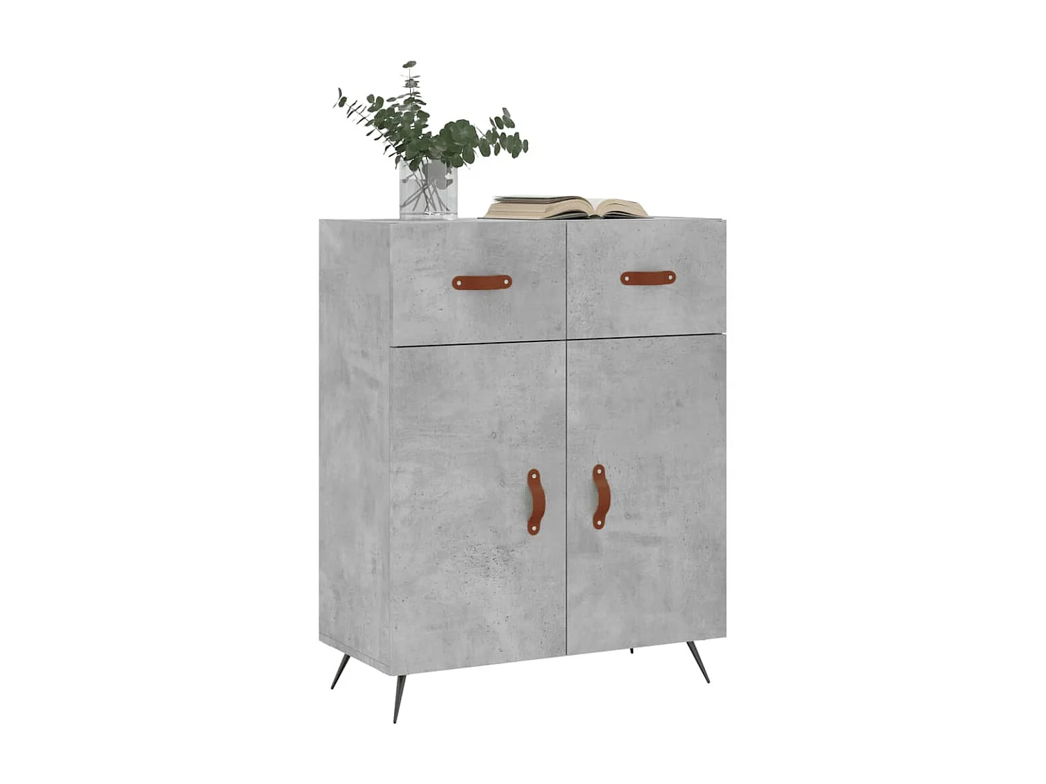 Dressoir 69,5x34x90 cm bewerkt hout betongrijs NL340485