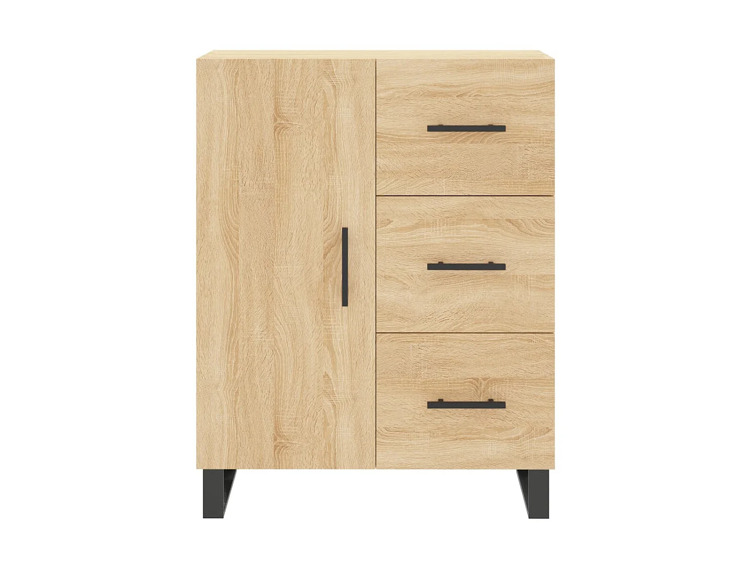 Buffet chêne sonoma 69,5x34x90 cm bois d'ingénierie QWE77554