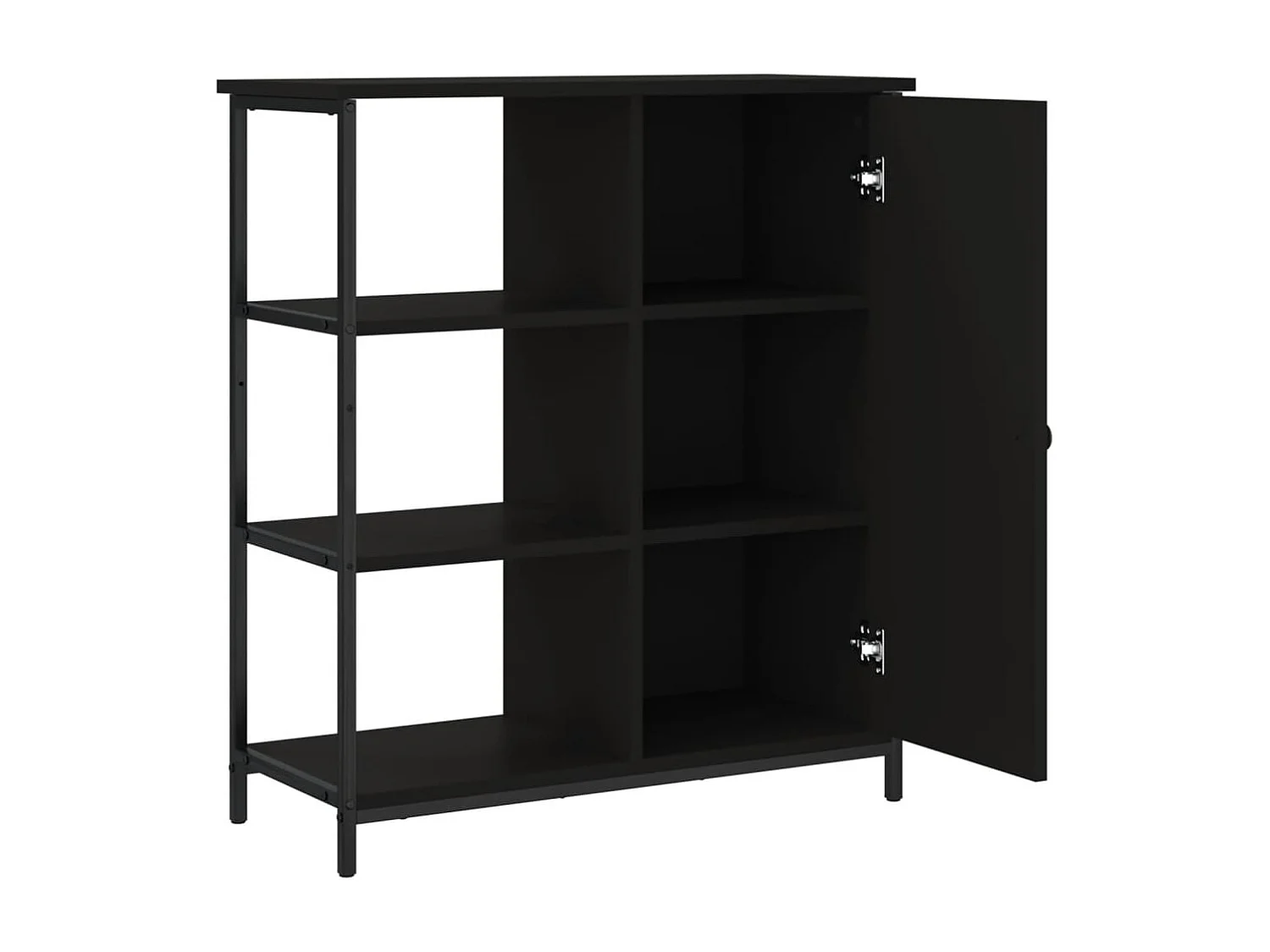 Buffet noir 70x30x80 cm bois d'ingénierie WOS6649