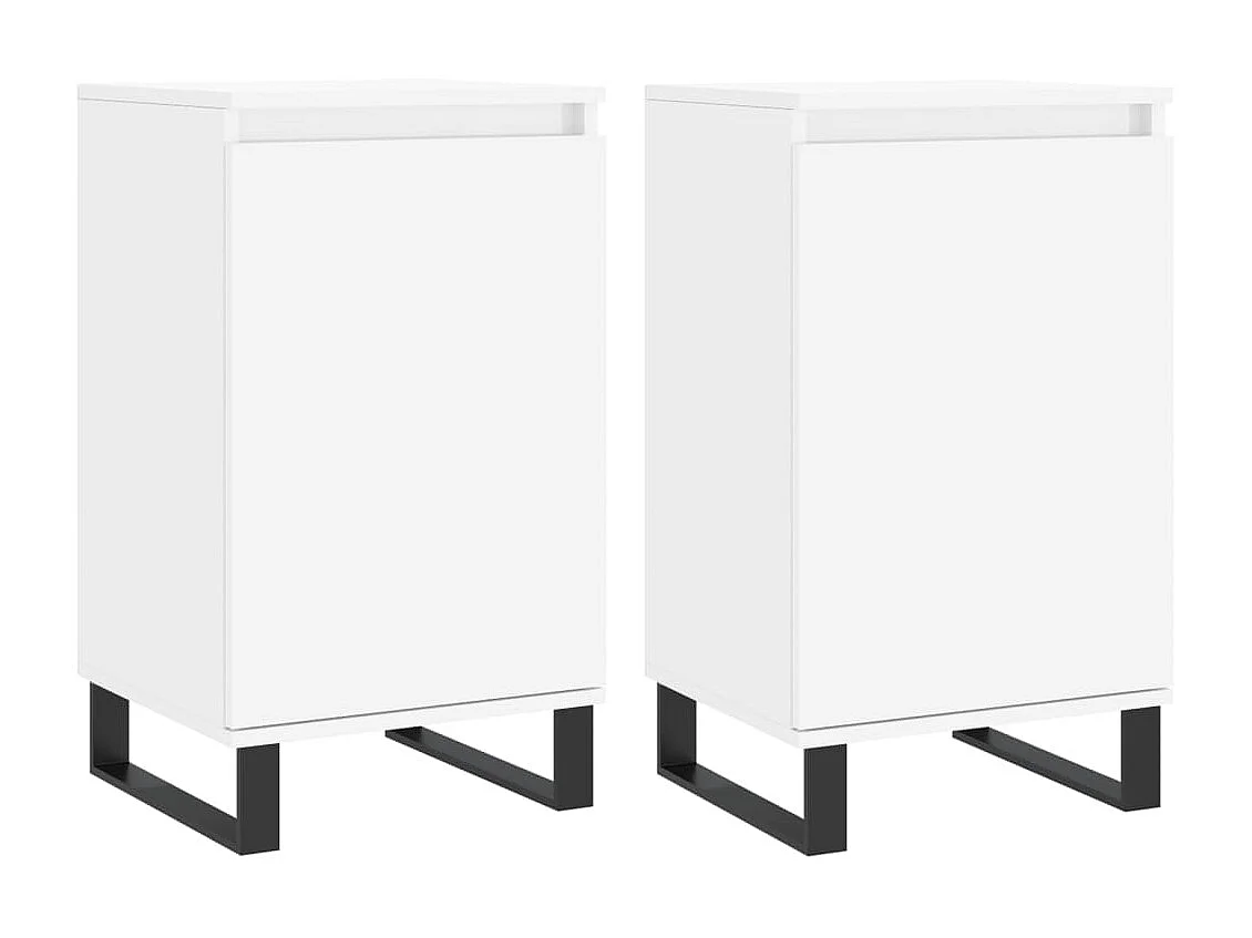 Aparadores 2 pcs 40x35x70 cm derivados de madeira branco PT340189