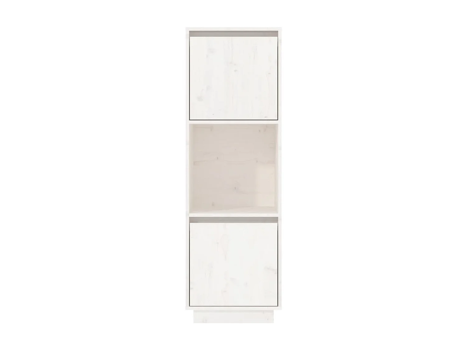 Highboard,Kommode Weiß 38x35x117 cm Massivholz Kiefer -gkd988937