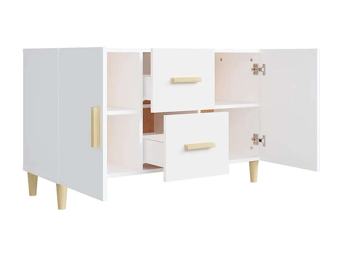 Buffet blanc 100x36x60 cm bois d'ingénierie EGER45038