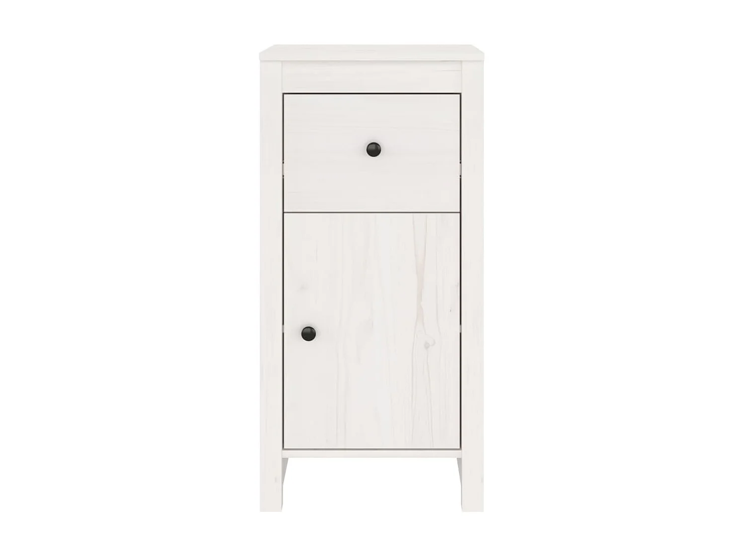 Buffet Blanc 40x35x80 cm Bois massif de pin EGER55207