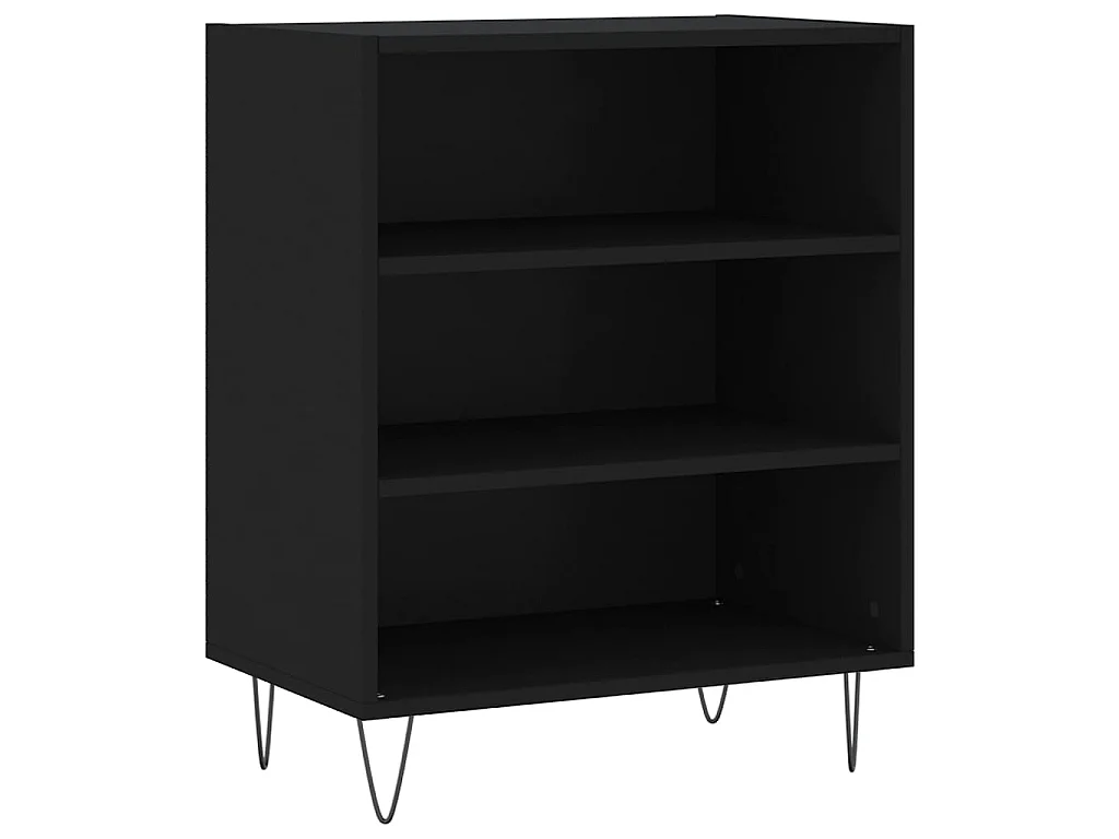 Aparador madera de ingeniería negro 57x35x70 cm ES49399