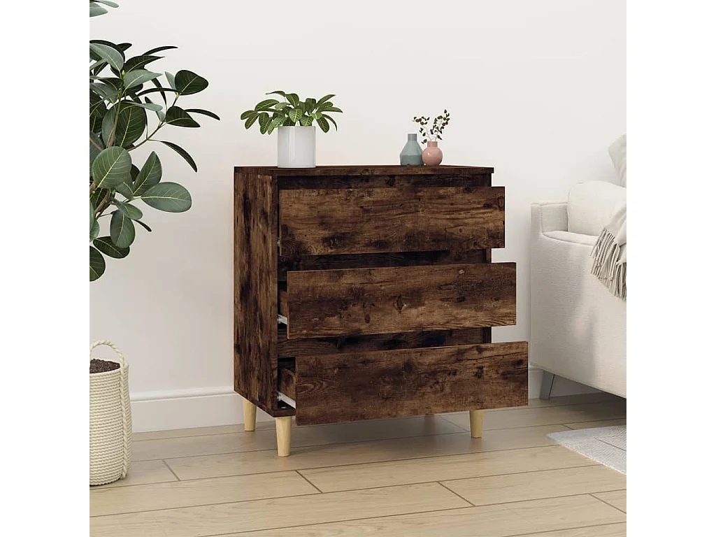 Buffet Chêne fumé 60x35x70 cm Bois d'ingénierie EGER69562