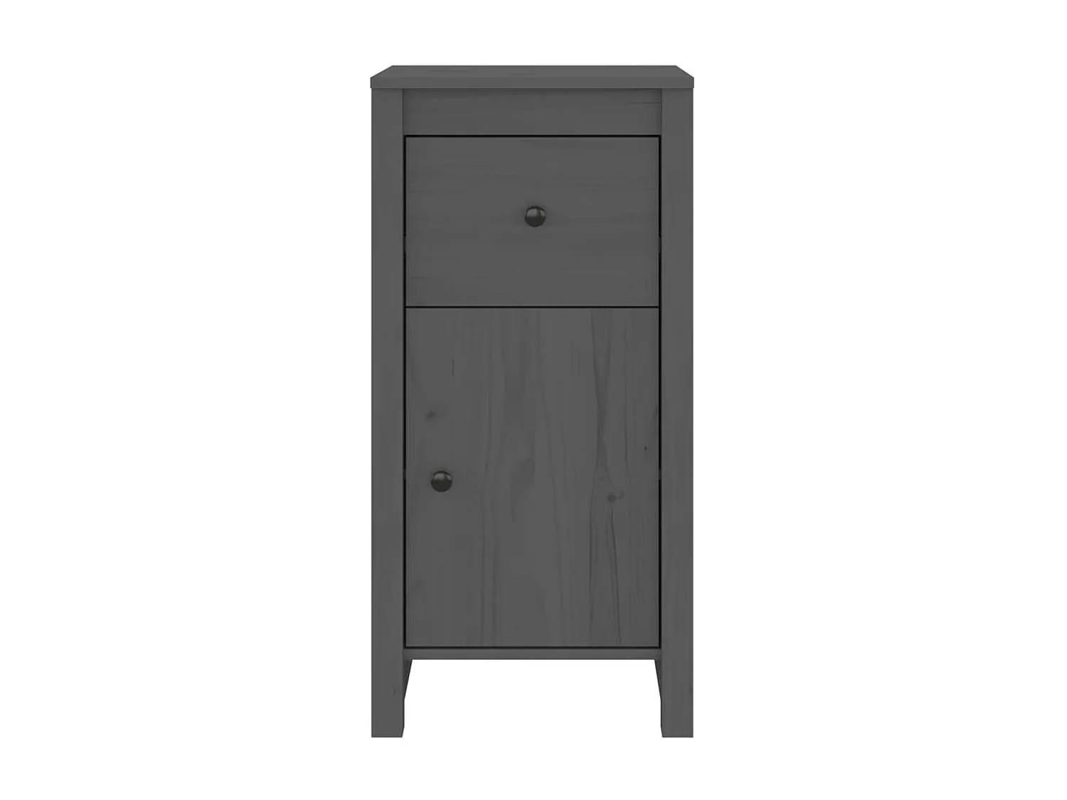 Dressoirs 2 st 40x35x80 cm massief grenenhout grijs NL716277