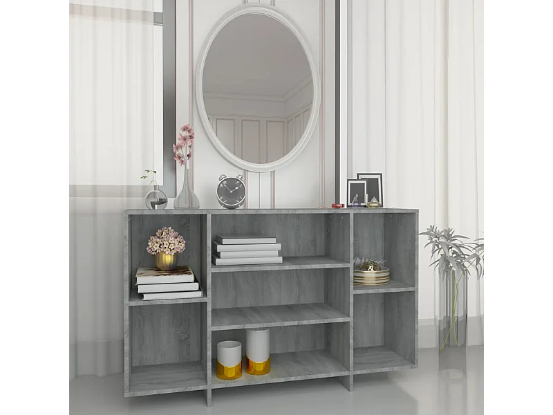 Aparador de madera de ingeniería gris Sonoma 120x30x75 cm ES17195
