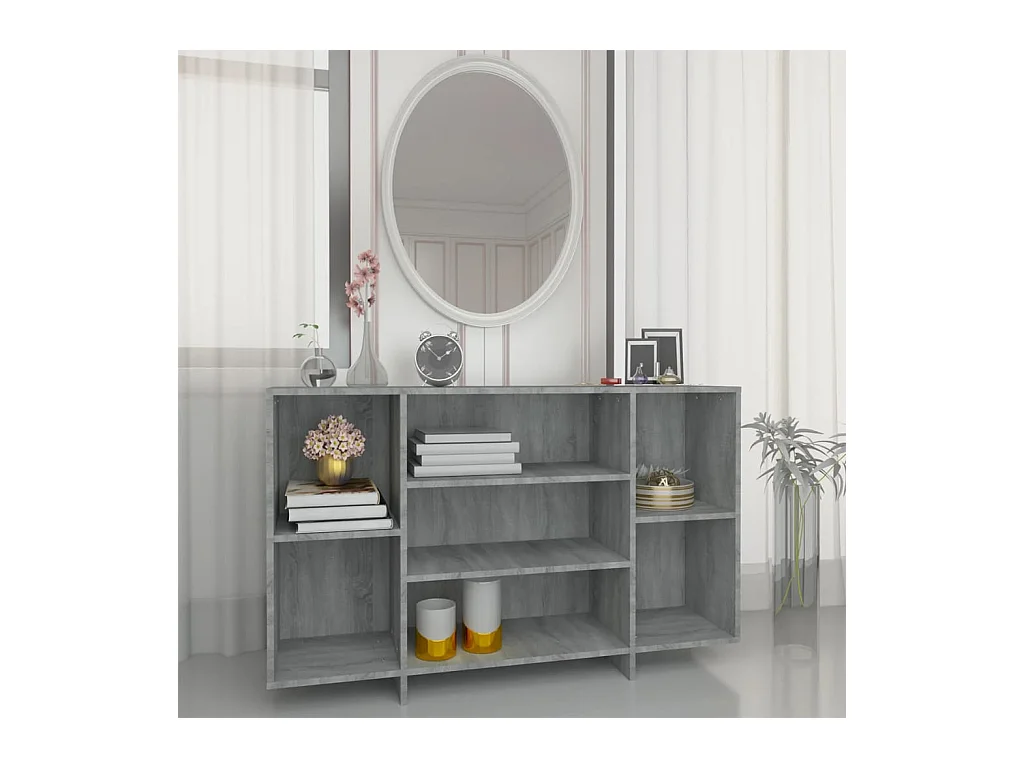 Buffet Sonoma gris 120x30x75 cm Aggloméré EGER26611