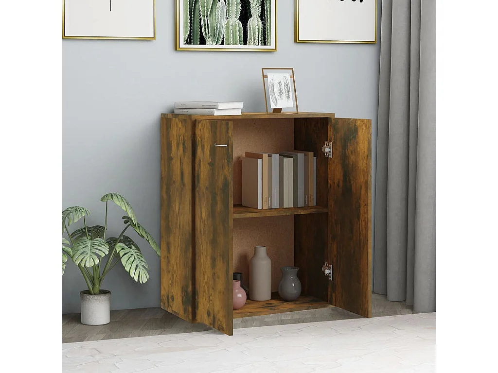 Buffet Chêne fumé 60x30x75 cm Bois d'ingénierie EGER47469