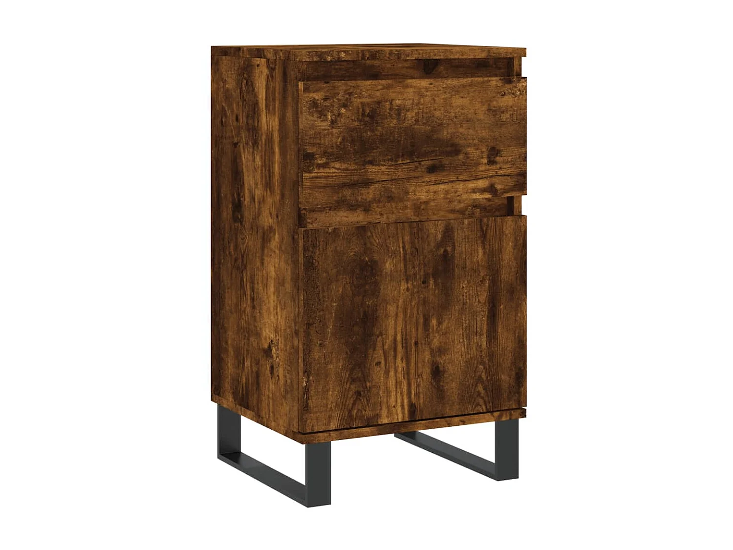 Buffet chêne fumé 40x35x70 cm bois d'ingénierie QWE62432